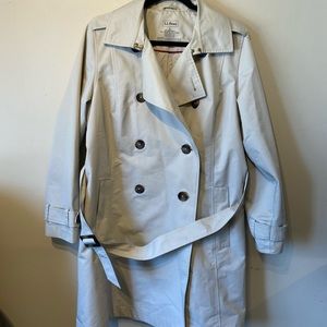 L.L bean size large cream trench coat….